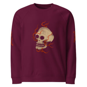 Alternative view of Felpa raglan in tessuto organico unisex